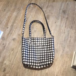 Black and White Checkered Handbag Purse